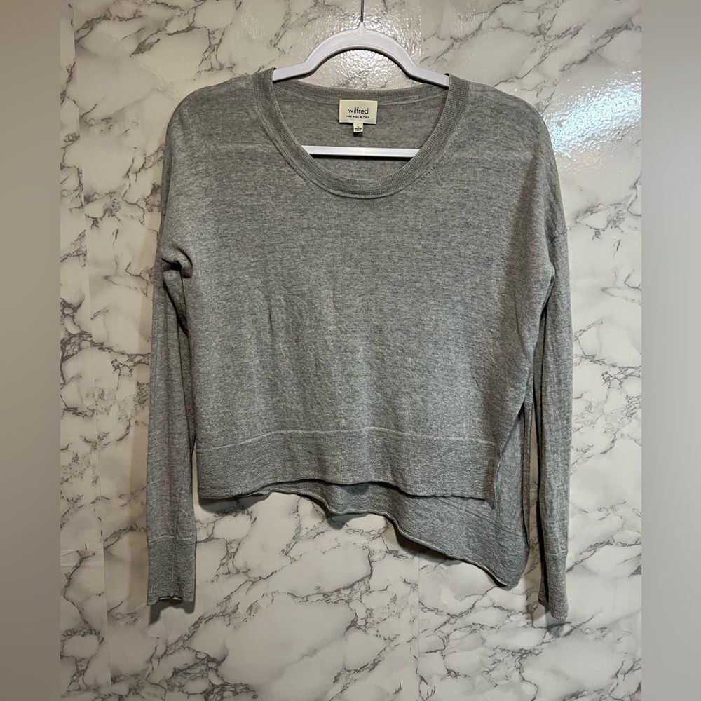 Aritzia Wilfred Wool Side Slit Sweater Size S